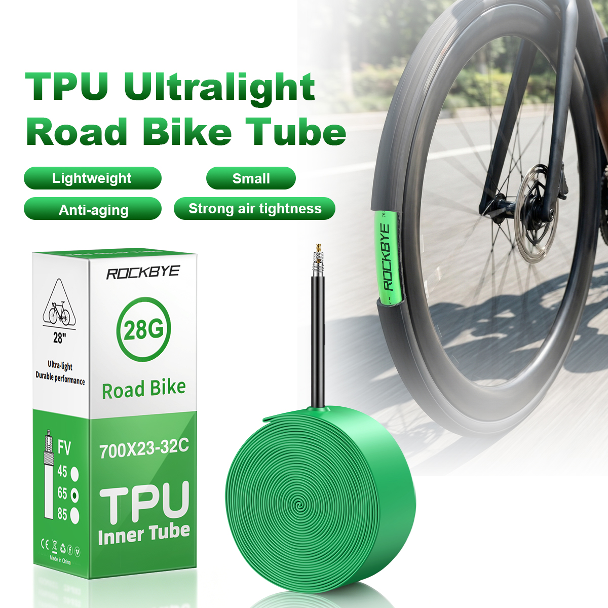 Inner Tube 700C - Bike Inner Tube Ultralight TPU French