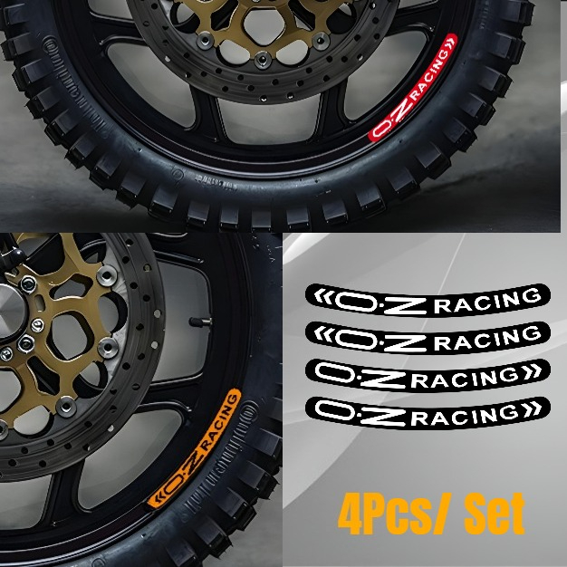 Spoke Reflector Set - 4Pcs/set Wheel Stickers 17Inch OZ Racing