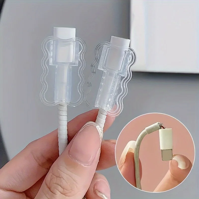 Cable Lock Flexible - 10pcs,Data Cable Protector Sleeves,Anti-Breakage Cord Saver,Mobile