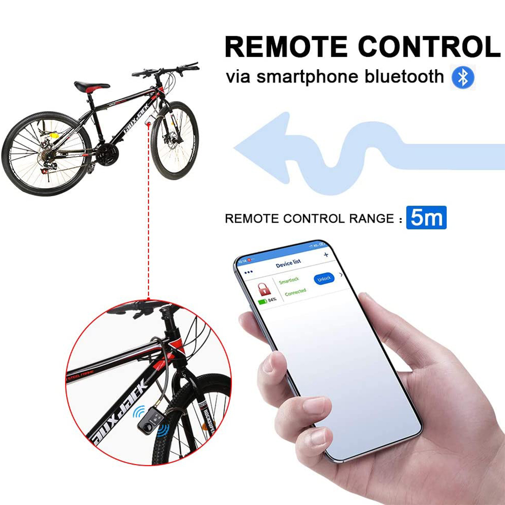 Bluetooth Smart Bike Lock Wate - مراجعة Chain Lock Combination وسعره