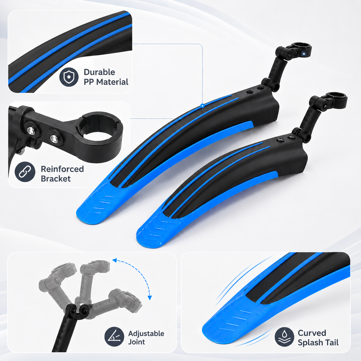 PINMOAP 2PCS Bicycle Mudguard  - مراجعة Cycling Commute Rain وسعره