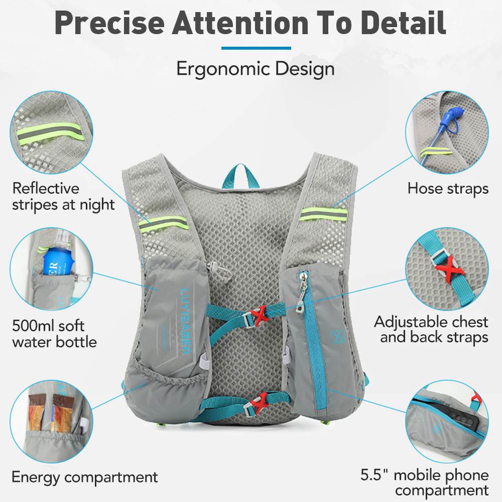 5L Ultra-light Hydration Vest  - مراجعة Cycling Commuter Backpack Waterproof وسعره