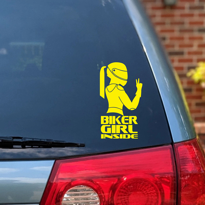 Biker Girl Inside Vinyl Sticke - مراجعة Cycling Quote وسعره