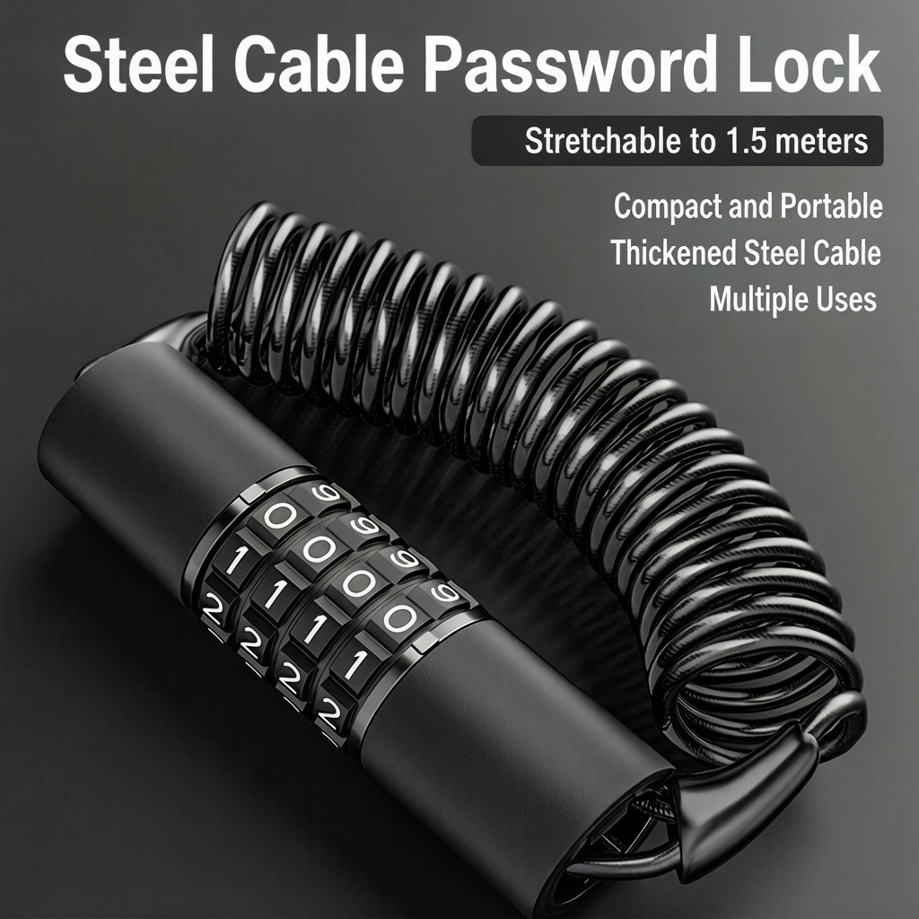 Steel Cable Helmet Lock for Bi - مراجعة Chain Lock Combination وسعره
