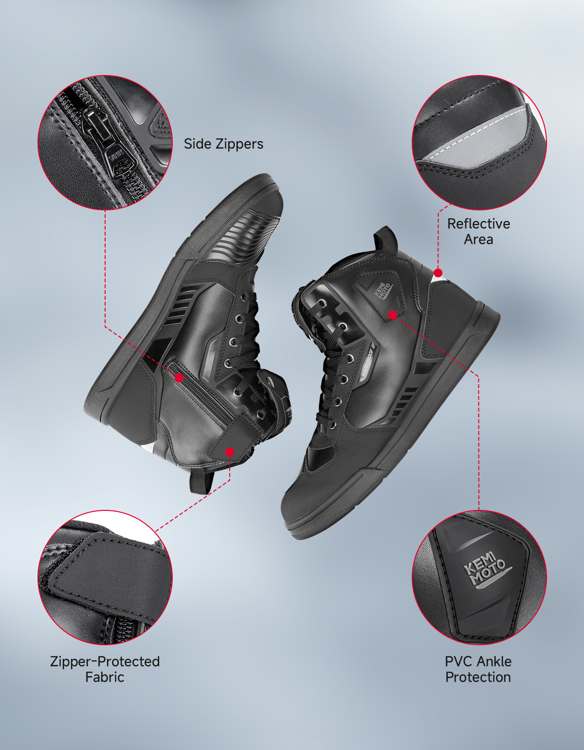 KEMIMOTO Men's Motorcycle Ridi - مراجعة Cycling Commute Shoes وسعره