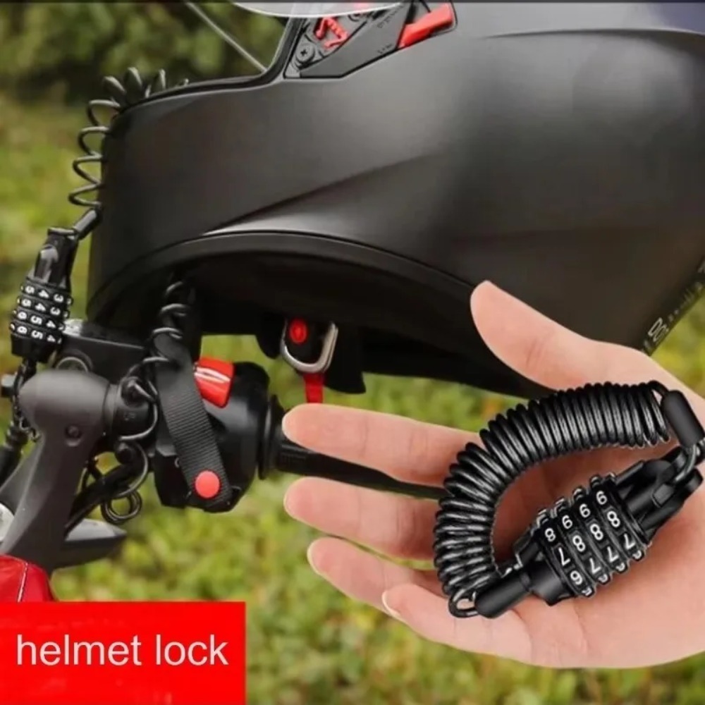 Bicycle Motorcycle Helmet Lock - مراجعة Chain Lock Combination وسعره
