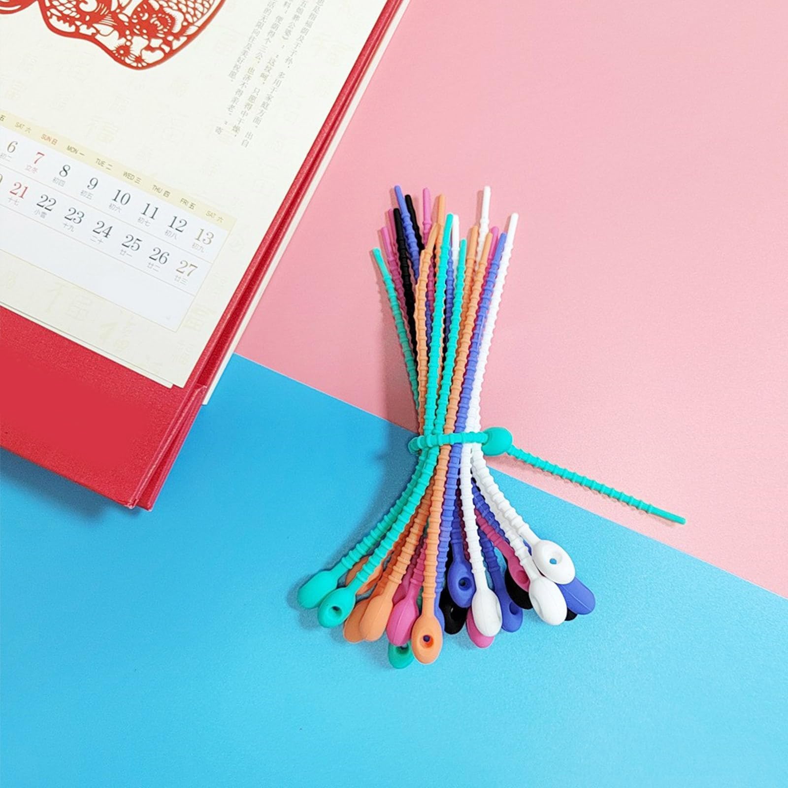 Silicone Cable Ties, 30PCS Reu - مراجعة Cable Lock Flexible وسعره