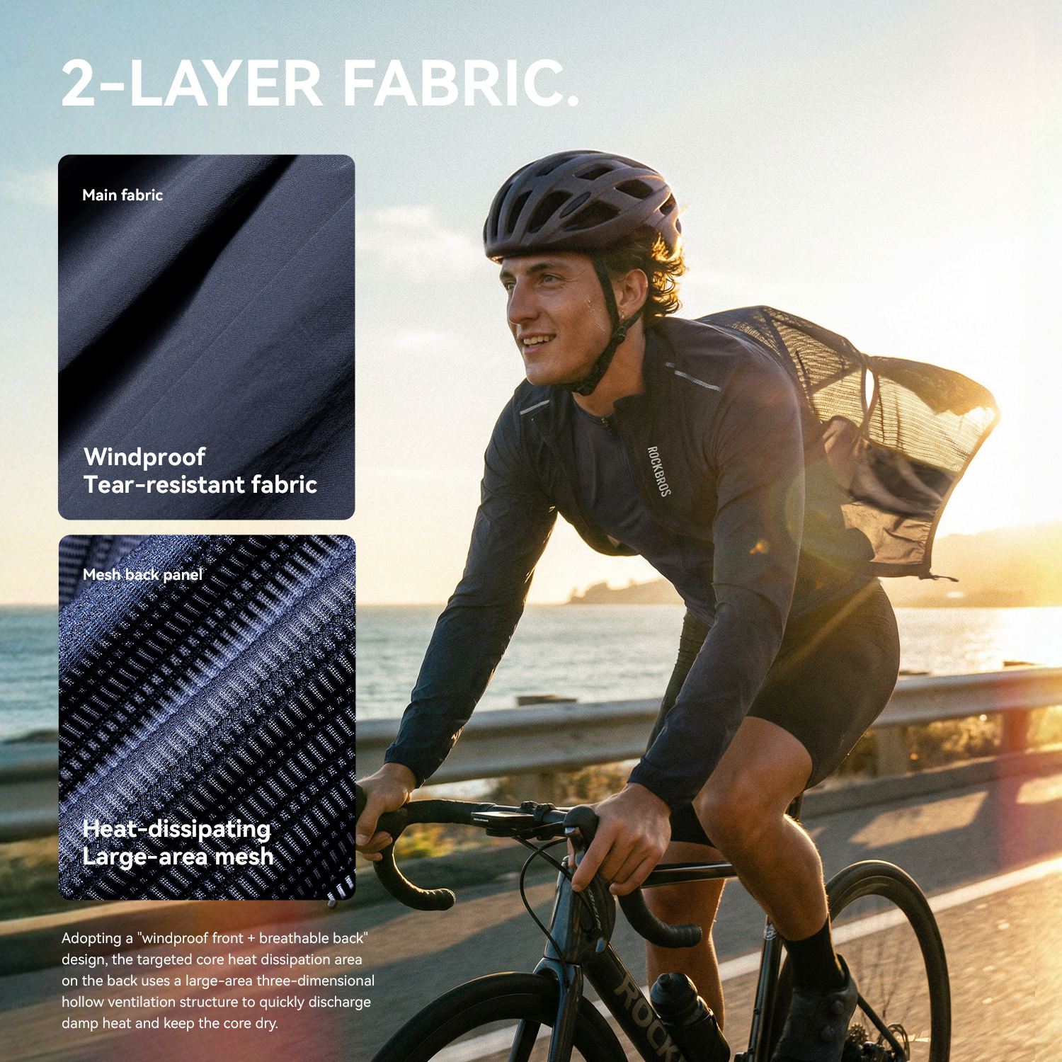 ROCKBROS Cycling Jacket Lightw - مراجعة Cycling Commute Jacket وسعره