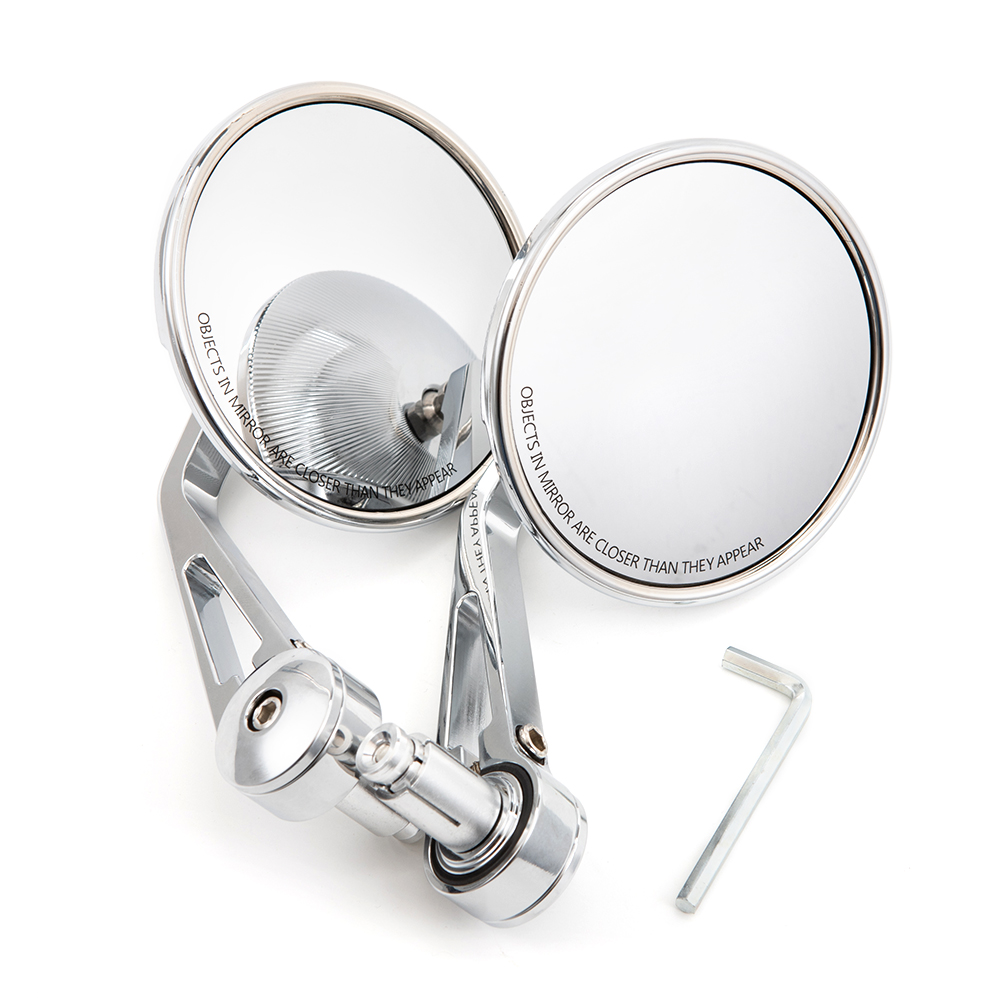 Evomosa Motorcycle Chrome Conv - مراجعة Mirror Handlebar Convex وسعره