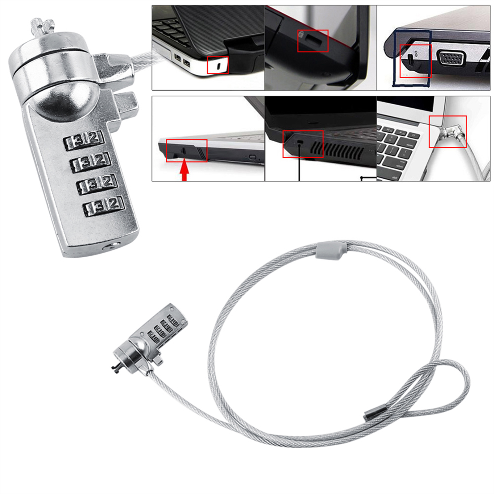 Laptop Theft Deterrent Laptop  - مراجعة Chain Lock Combination وسعره