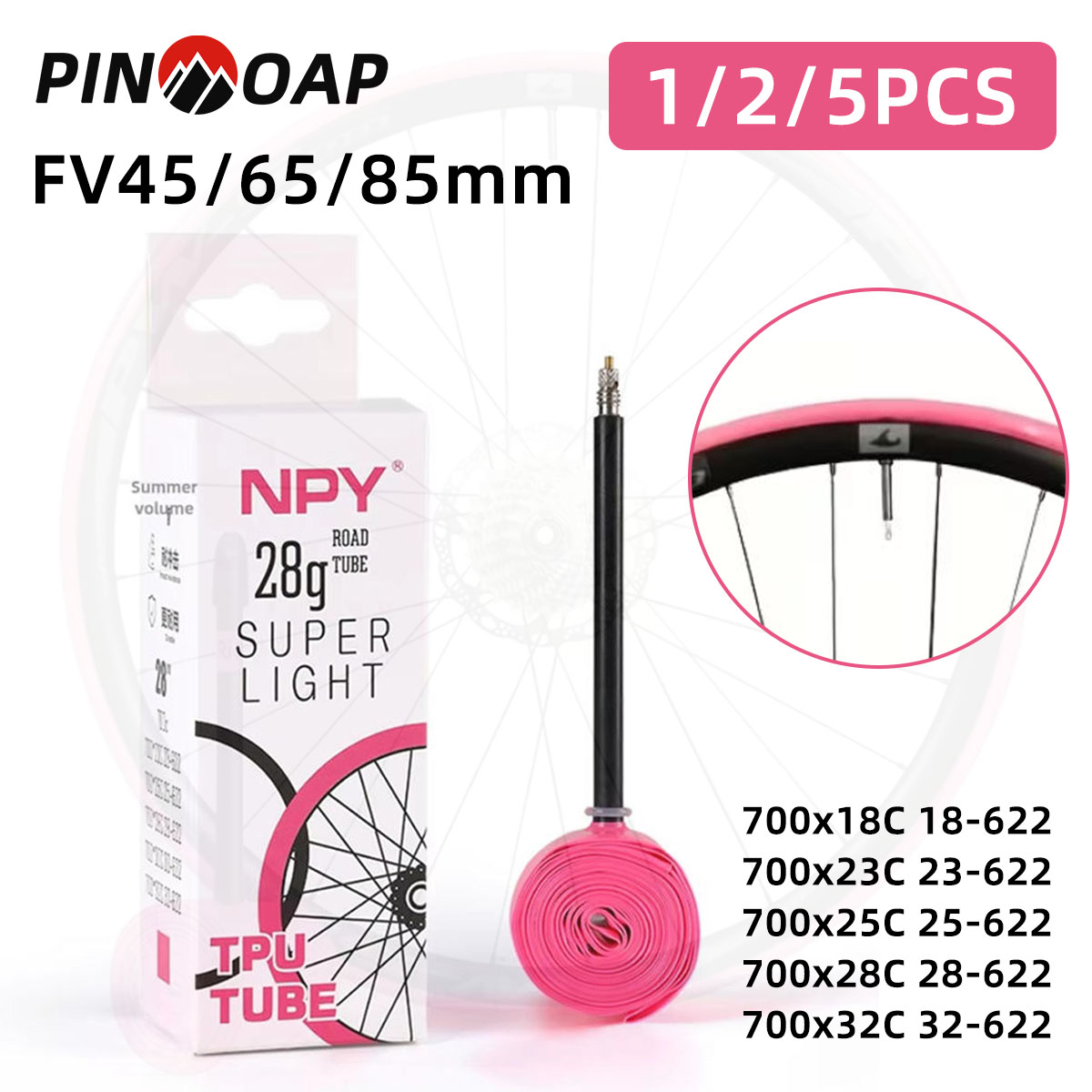 PINMOAP 1/2/5PCS Ultra Light R - مراجعة Inner Tube 700C وسعره