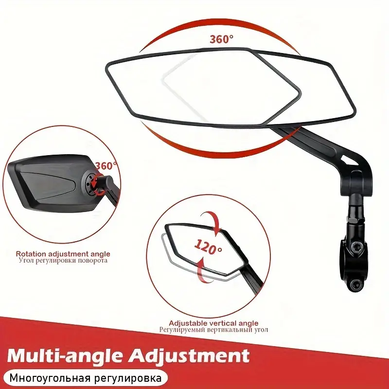 2pcs Motorcycle Handlebar Mirr - مراجعة Mirror Handlebar Convex وسعره