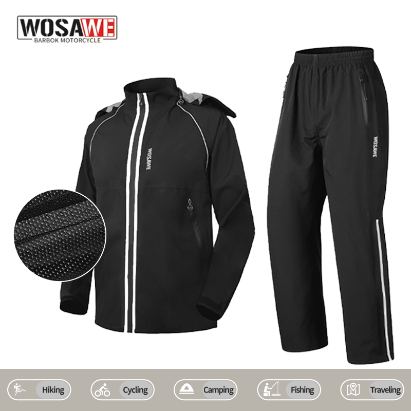 WOSAWE Reflective Motorcycle R - مراجعة Cycling Commuter Rain Jacket وسعره