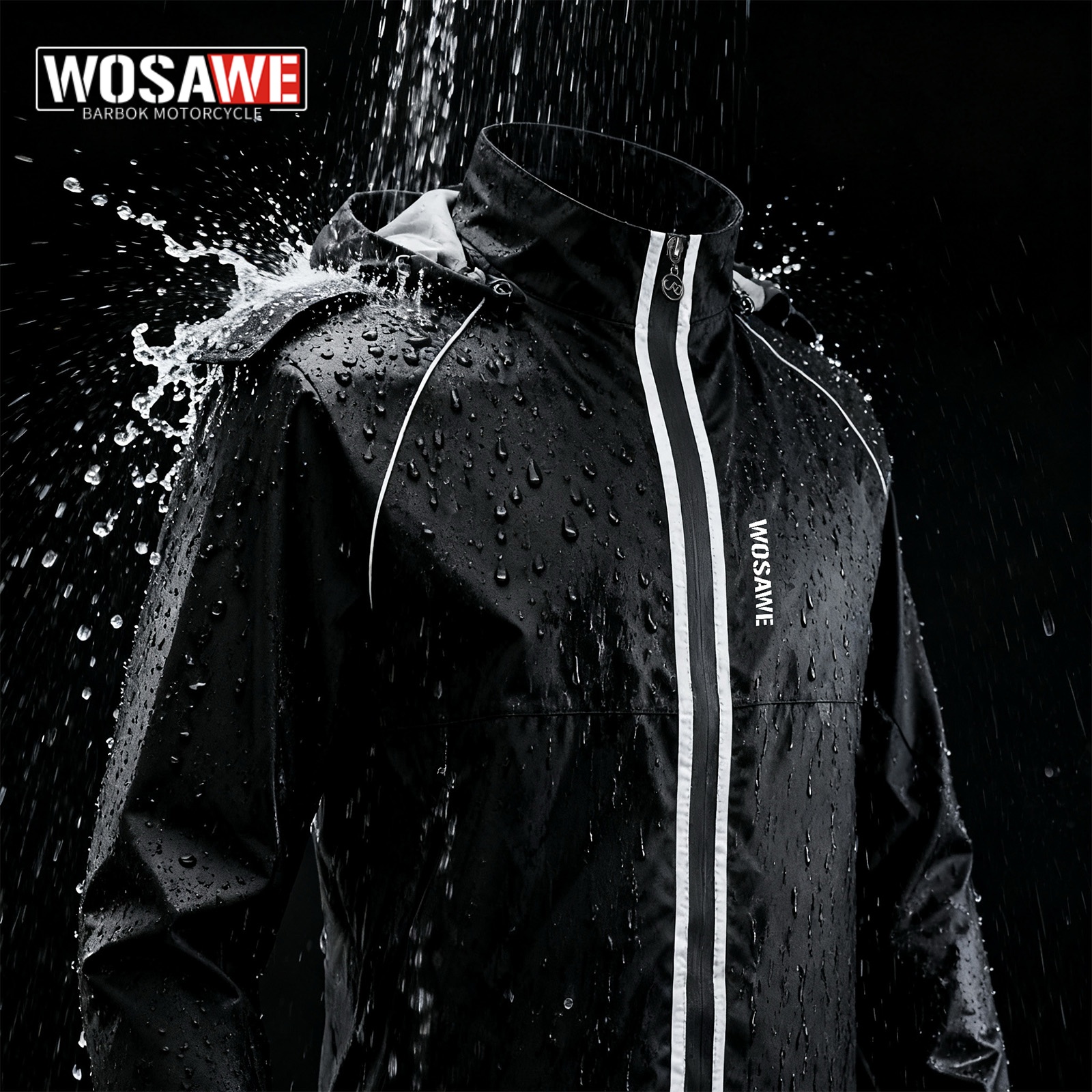 WOSAWE Reflective Motorcycle R - مراجعة Cycling Commuter Rain Jacket وسعره