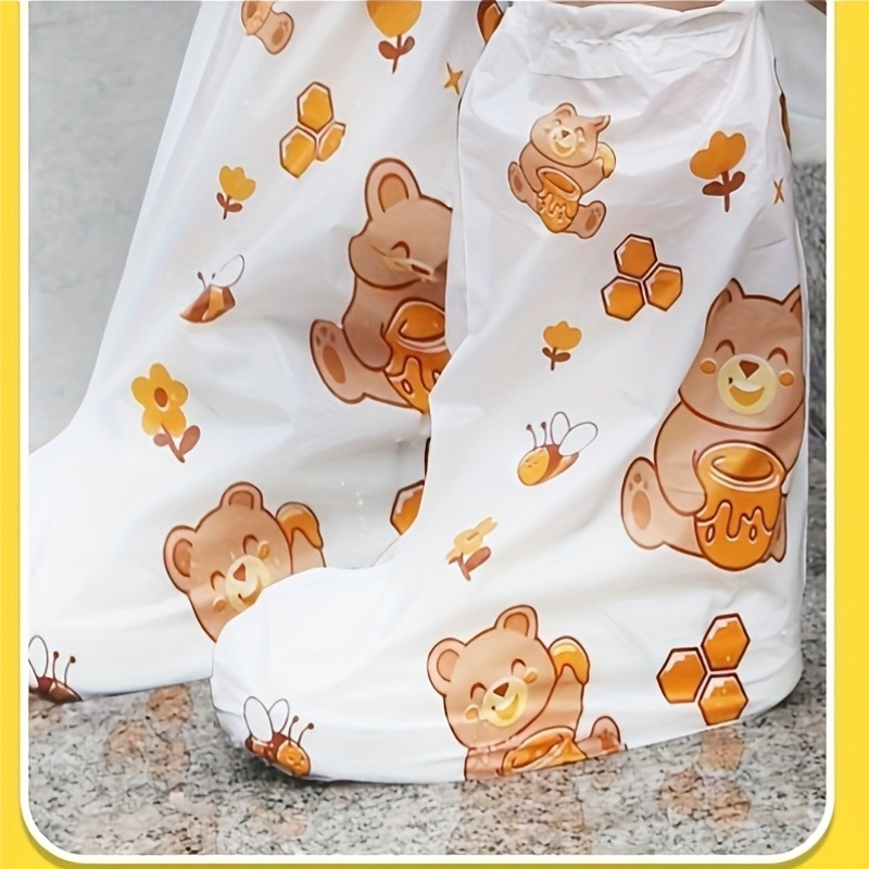 10pc Bear Cartoon Printed Shoe - مراجعة Cycling Commute Shoes وسعره