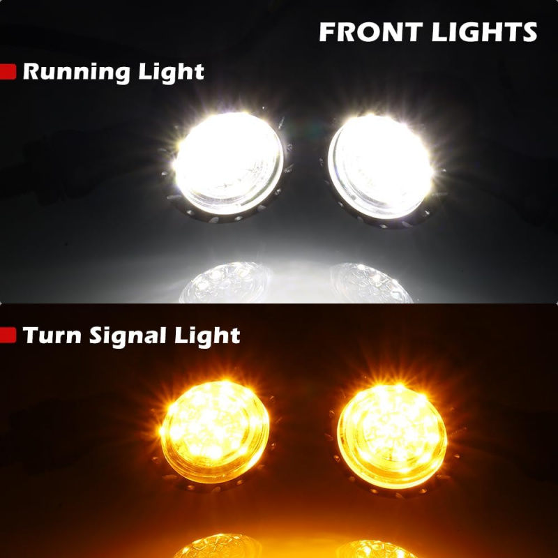 Motorcycle Bullet LED Front Re - مراجعة Bike Light Front Rear وسعره