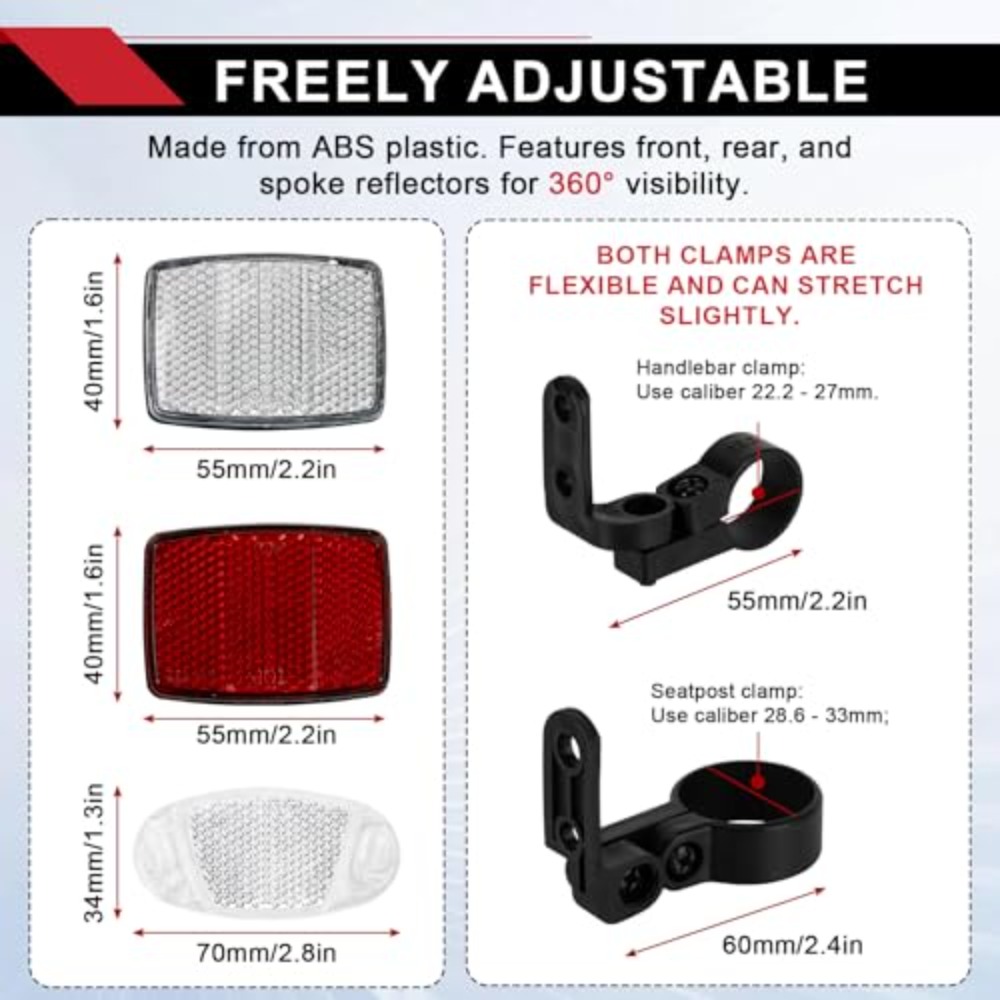 8PCS Bike Reflector Kit Night  - مراجعة Spoke Reflector Set وسعره