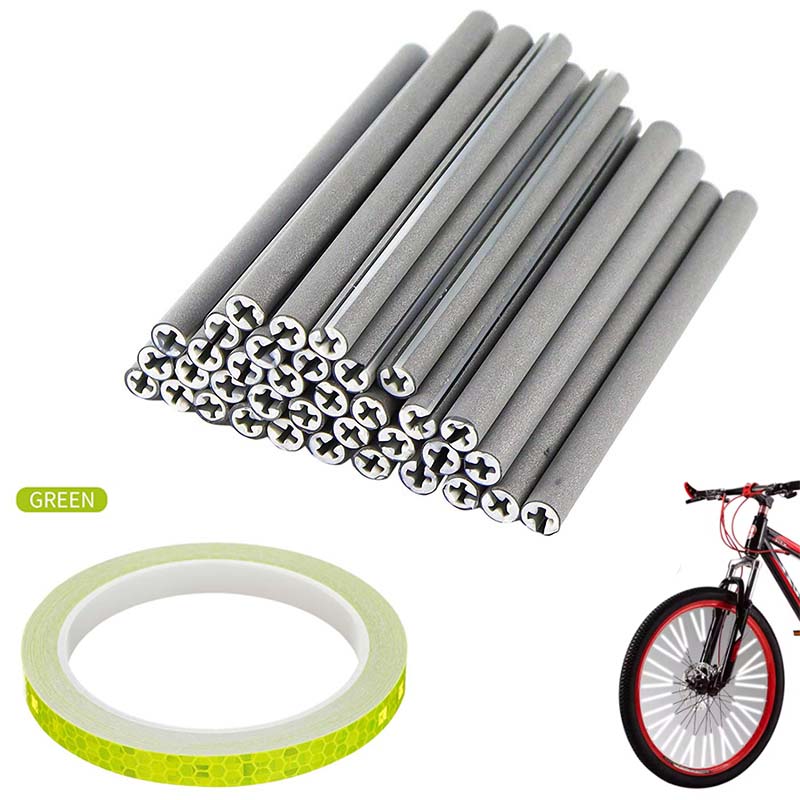 Green Outline Bike Spoke Refle - مراجعة Spoke Reflector Set وسعره