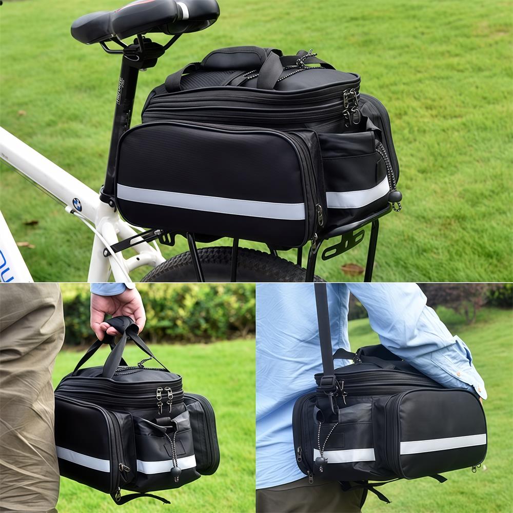 Bike Rear Rack Bag Bicycle Tru - مراجعة Cycling Commute Rain وسعره