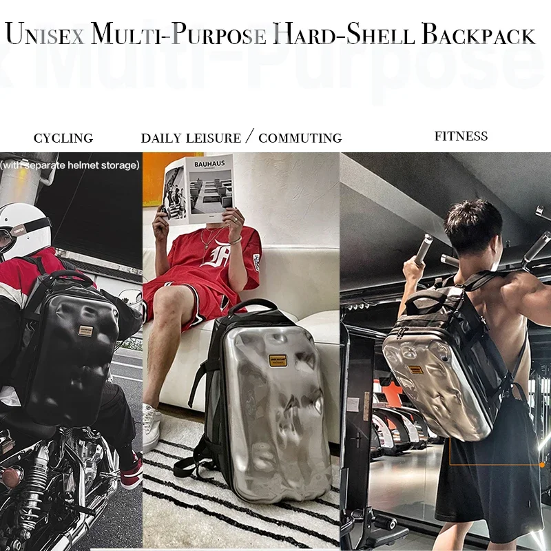 Men Women Hard Shell Water Rep - مراجعة Cycling Commuter Backpack Laptop وسعره