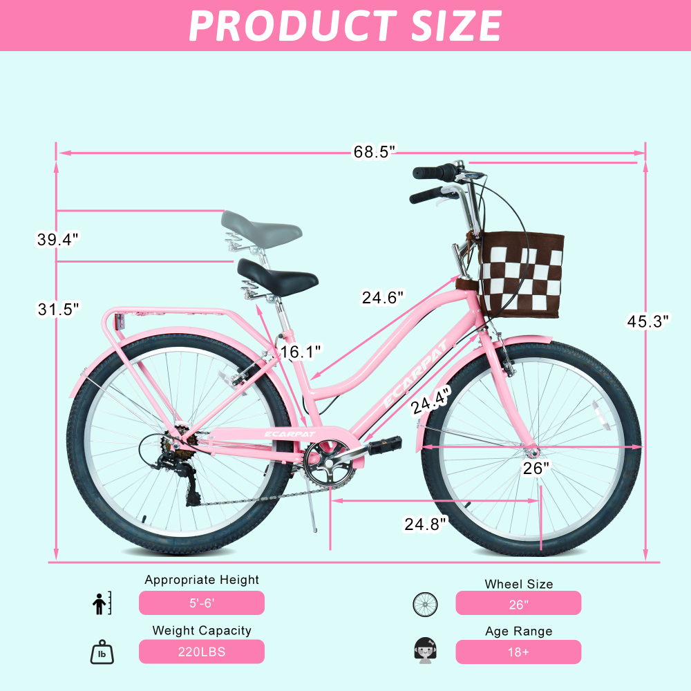 26 Inch 7-Speed City Commuter  - مراجعة Commuter Bike Lock وسعره