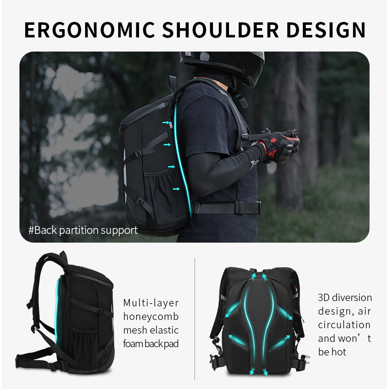 Riding Backpack Motorcycle Hel - مراجعة Cycling Commuter Backpack Waterproof وسعره