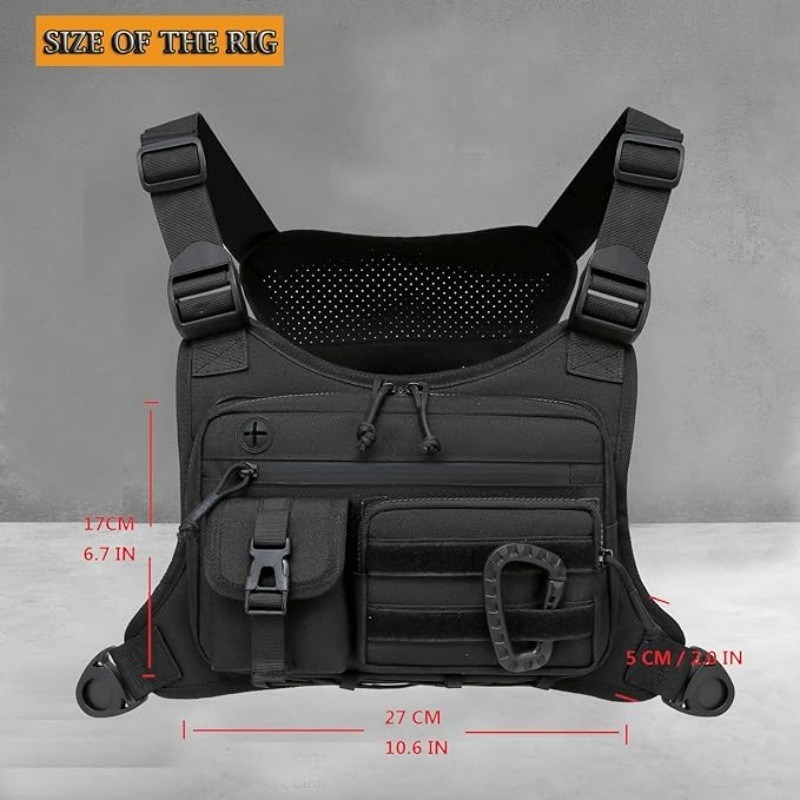Tactical Chest Bag Men's Vest  - مراجعة Cycling Commuter Backpack Waterproof وسعره