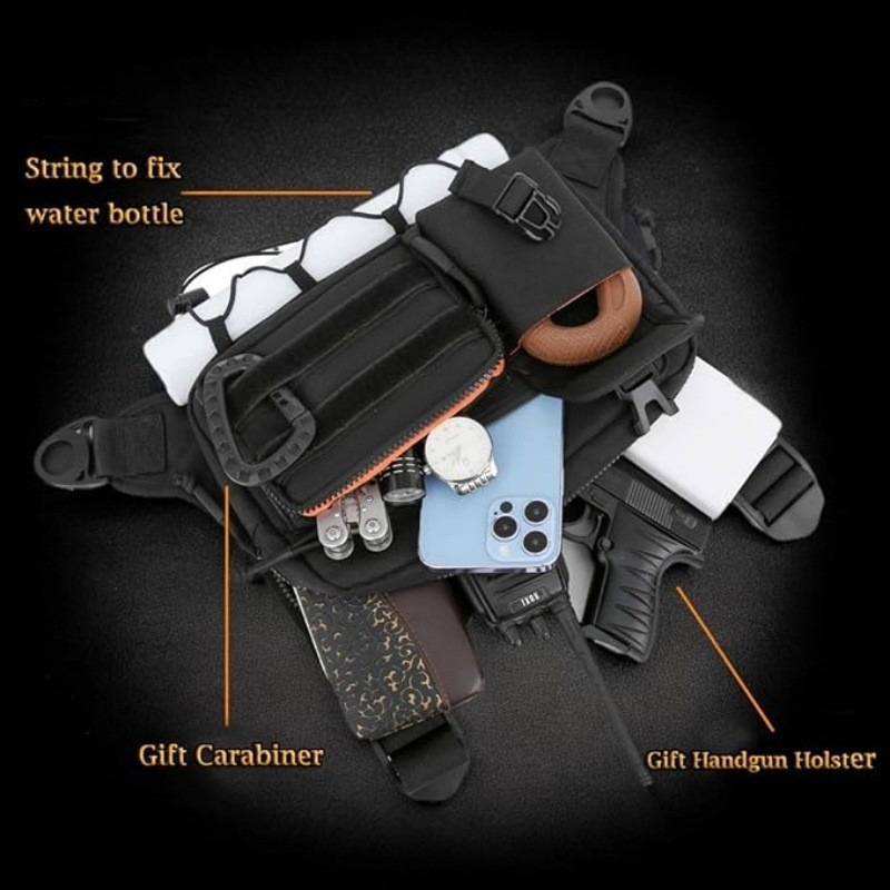 Tactical Chest Bag Men's Vest  - مراجعة Cycling Commuter Backpack Waterproof وسعره