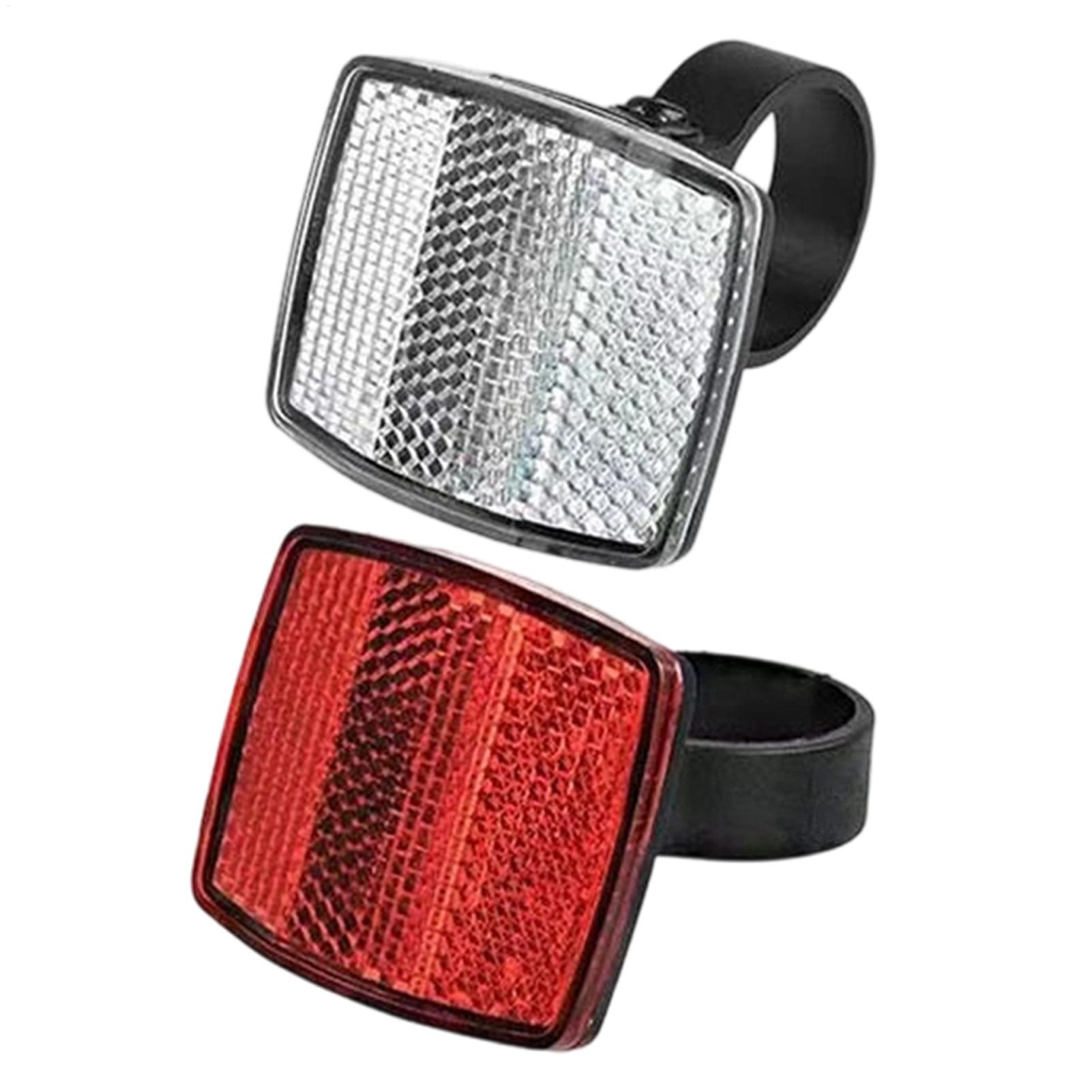 2 Pcs Bike Front Rear Reflecto - مراجعة Cycling Commute Gear وسعره