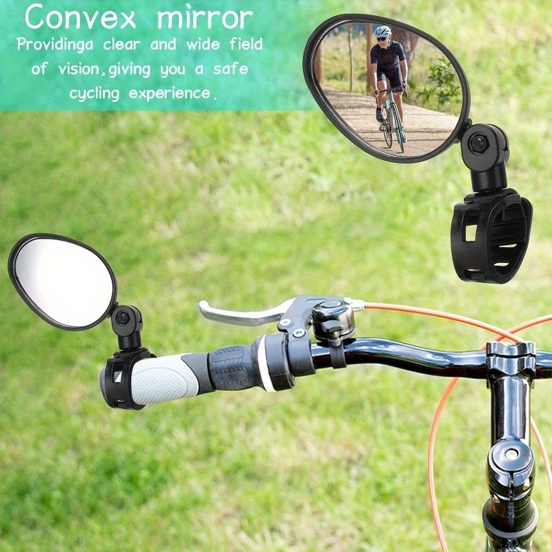 1/2PCS  Bike Mirrors, Acrylic  - مراجعة Mirror Handlebar Convex وسعره