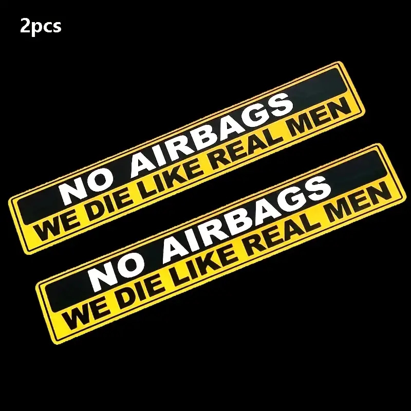 2pcs Caution NO AIRBAGS We Die - مراجعة Cycling Quote وسعره