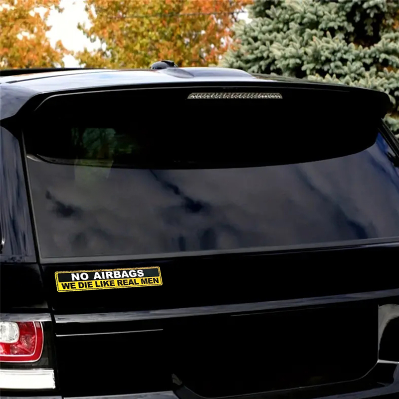 2pcs Caution NO AIRBAGS We Die - مراجعة Cycling Quote وسعره