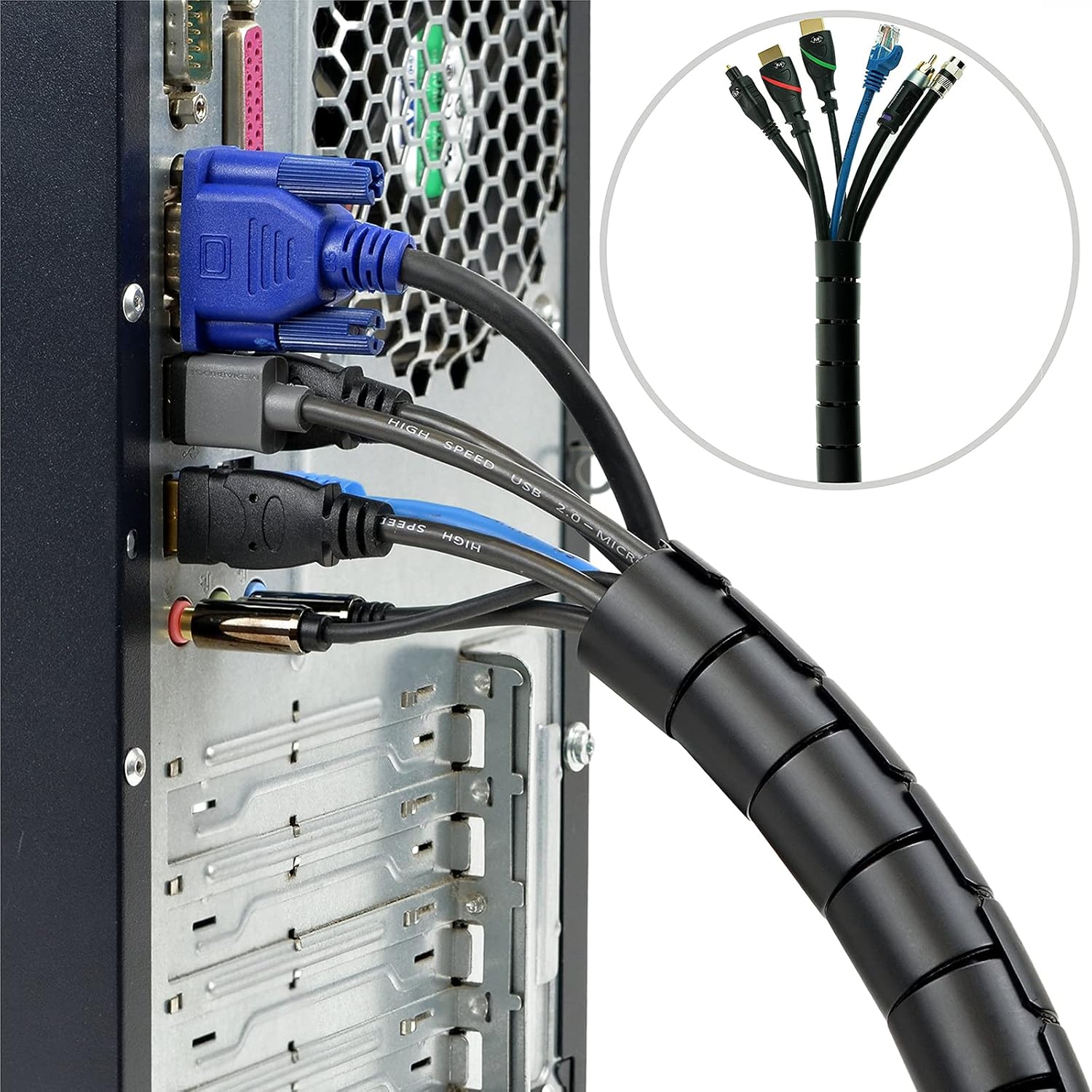 Spiral Cable Wire Wrap Cable W - مراجعة Cable Lock Flexible وسعره