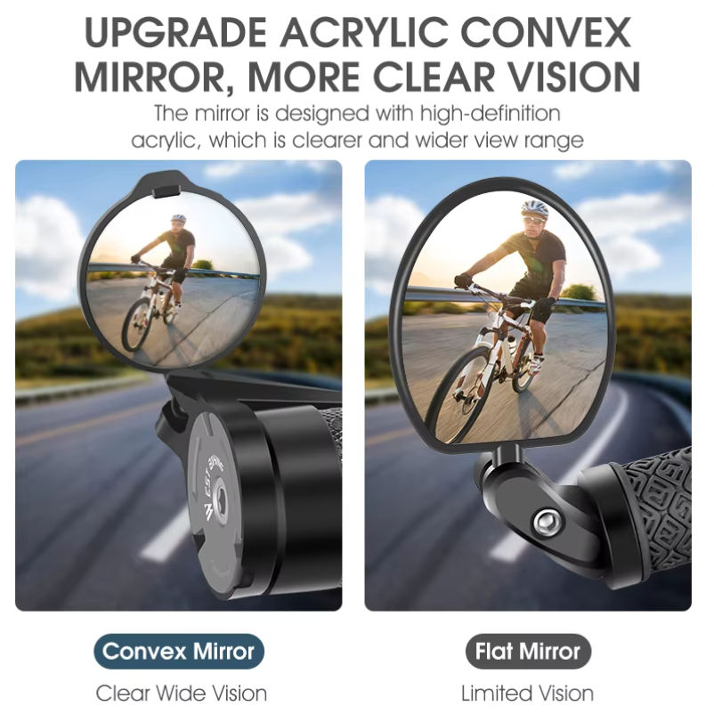 WEST BIKING Bike Rearview Mirr - مراجعة Mirror Handlebar Convex وسعره