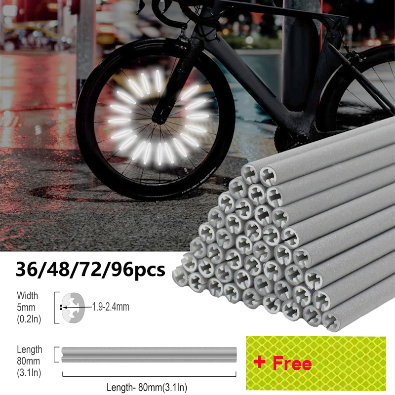 36/48/72/96Pieces 8cm Spoke Re - مراجعة Spoke Reflector Set وسعره