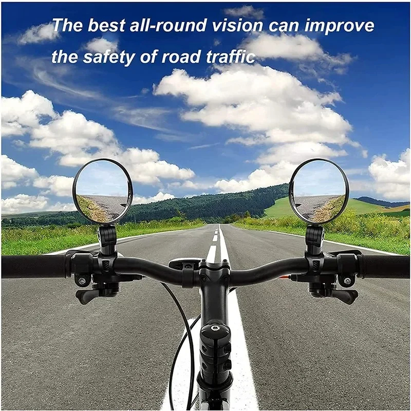 2-8pcs Bike Mirror, Bar End Bi - مراجعة Mirror Handlebar Convex وسعره