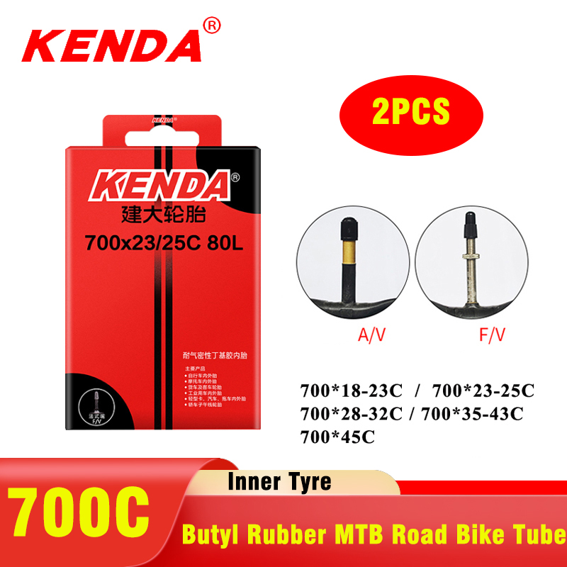 2PCS KENDA bicycle inner tube  - مراجعة Inner Tube 700C وسعره