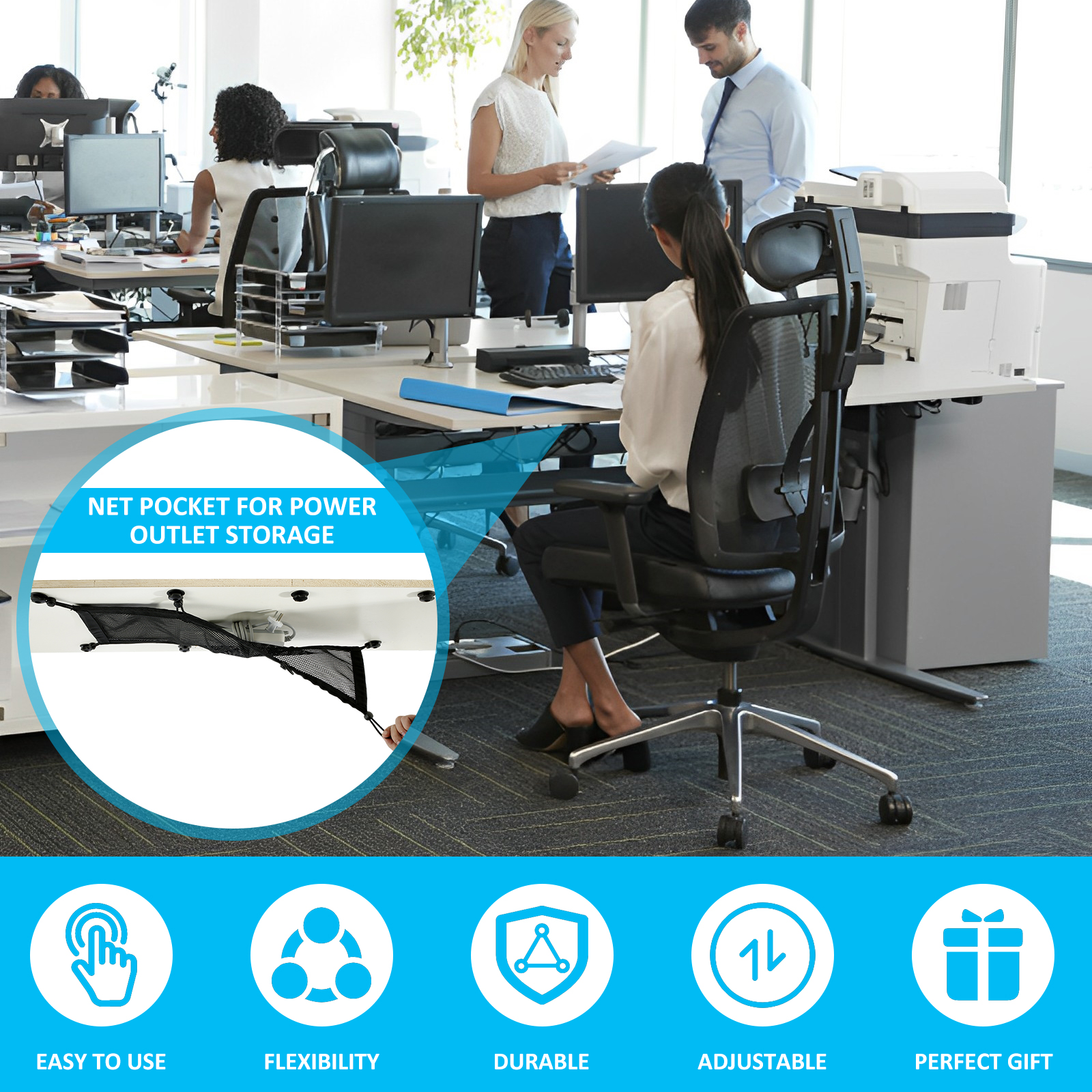 Cable Management Net Large Cap - مراجعة Cable Lock Flexible وسعره