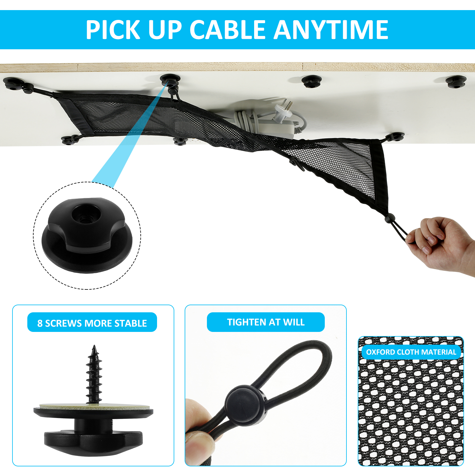 Cable Management Net Large Cap - مراجعة Cable Lock Flexible وسعره