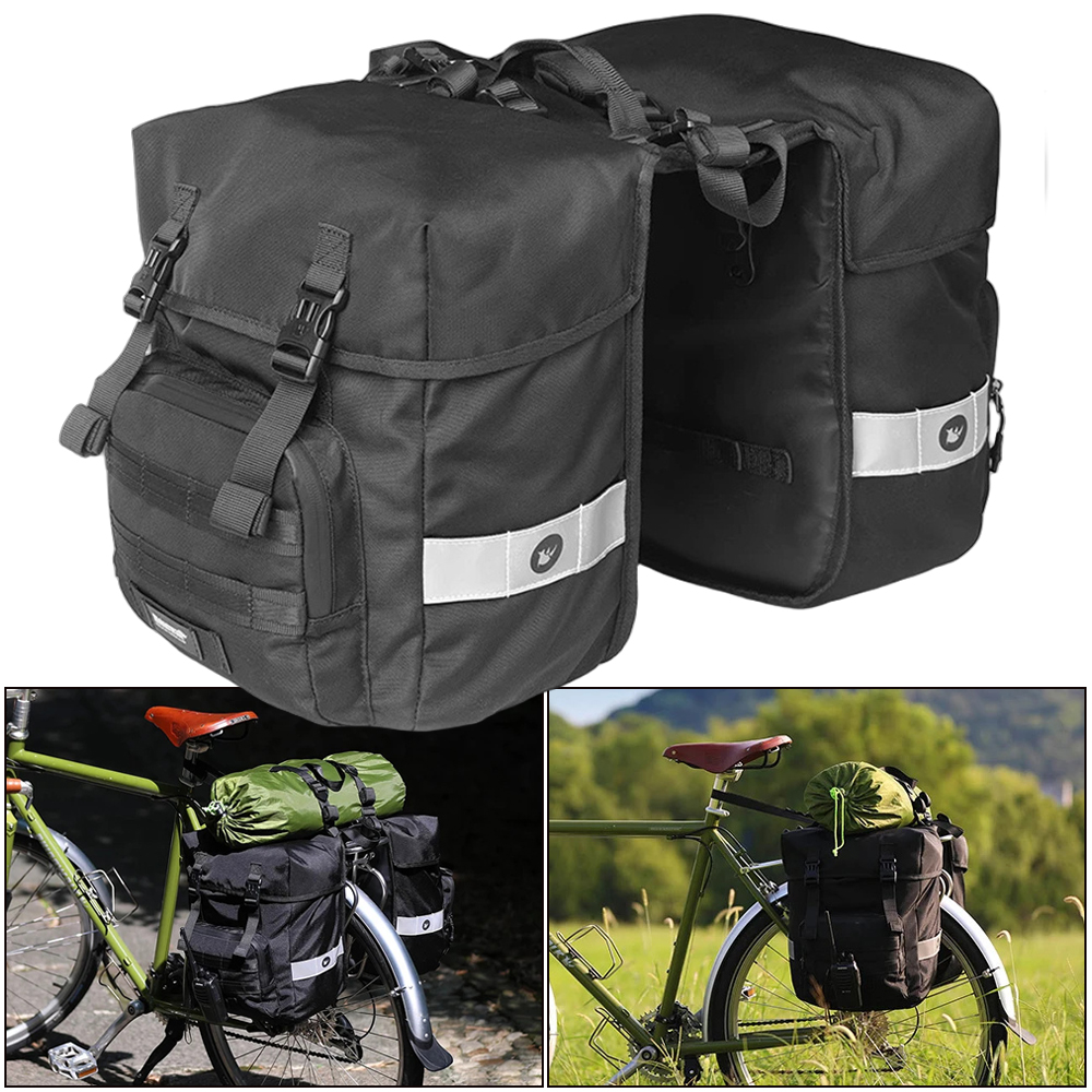 40L Bicycle Pannier Bag 2 in 1 - مراجعة Panniers Waterproof Rear وسعره