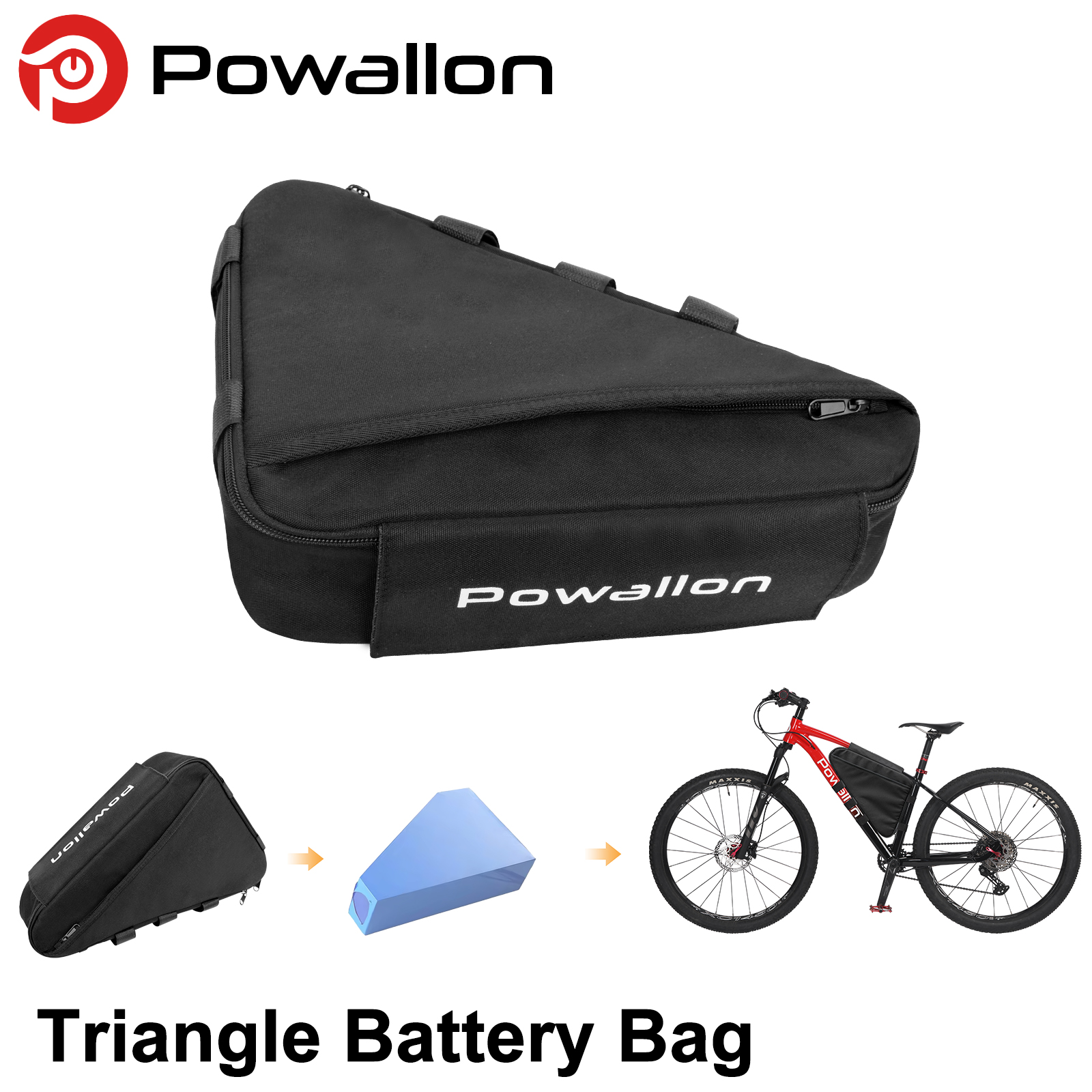 E-Bike Triangle Battery Bag Wa - مراجعة Cycling Commuter Backpack Waterproof وسعره