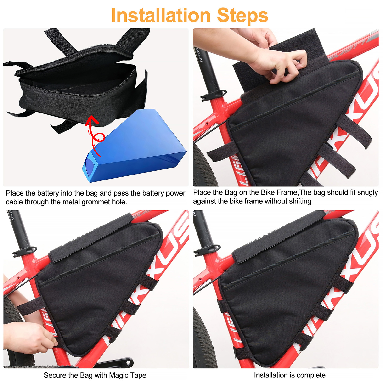 E-Bike Triangle Battery Bag Wa - مراجعة Cycling Commuter Backpack Waterproof وسعره