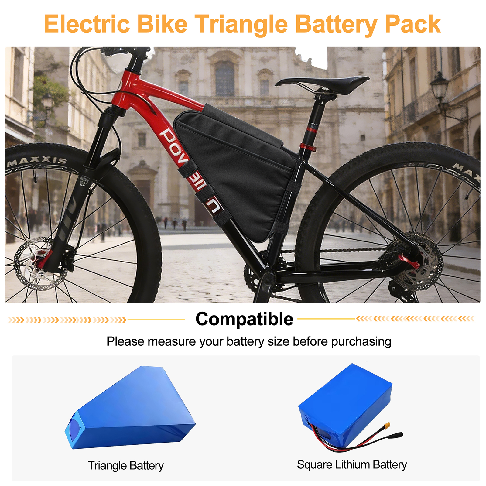 E-Bike Triangle Battery Bag Wa - مراجعة Cycling Commuter Backpack Waterproof وسعره