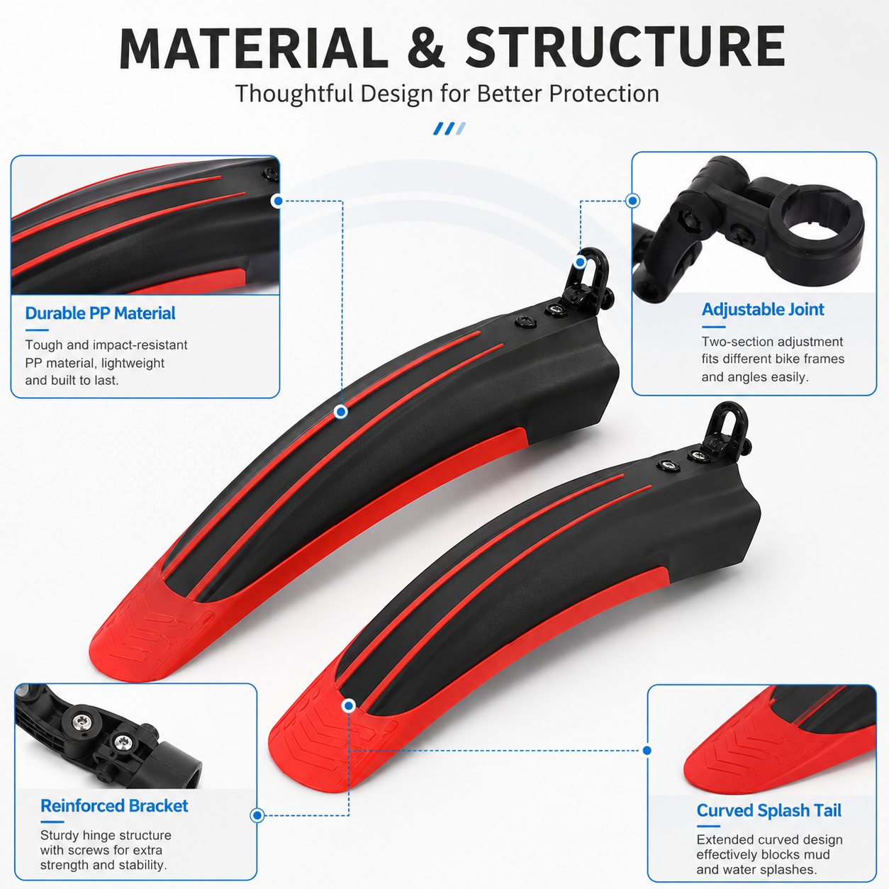 PINMOAP Mtb Road Bike Fender B - مراجعة Cycling Commute Rain وسعره