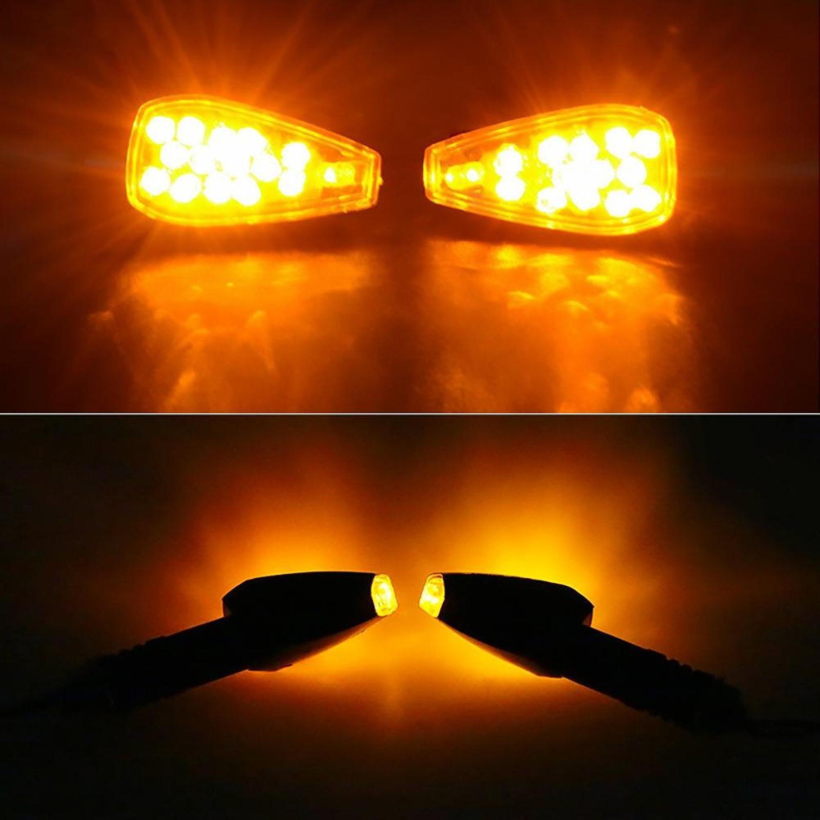14 LED Motorcycle Turn Signal  - مراجعة Bike Light Front Rear وسعره