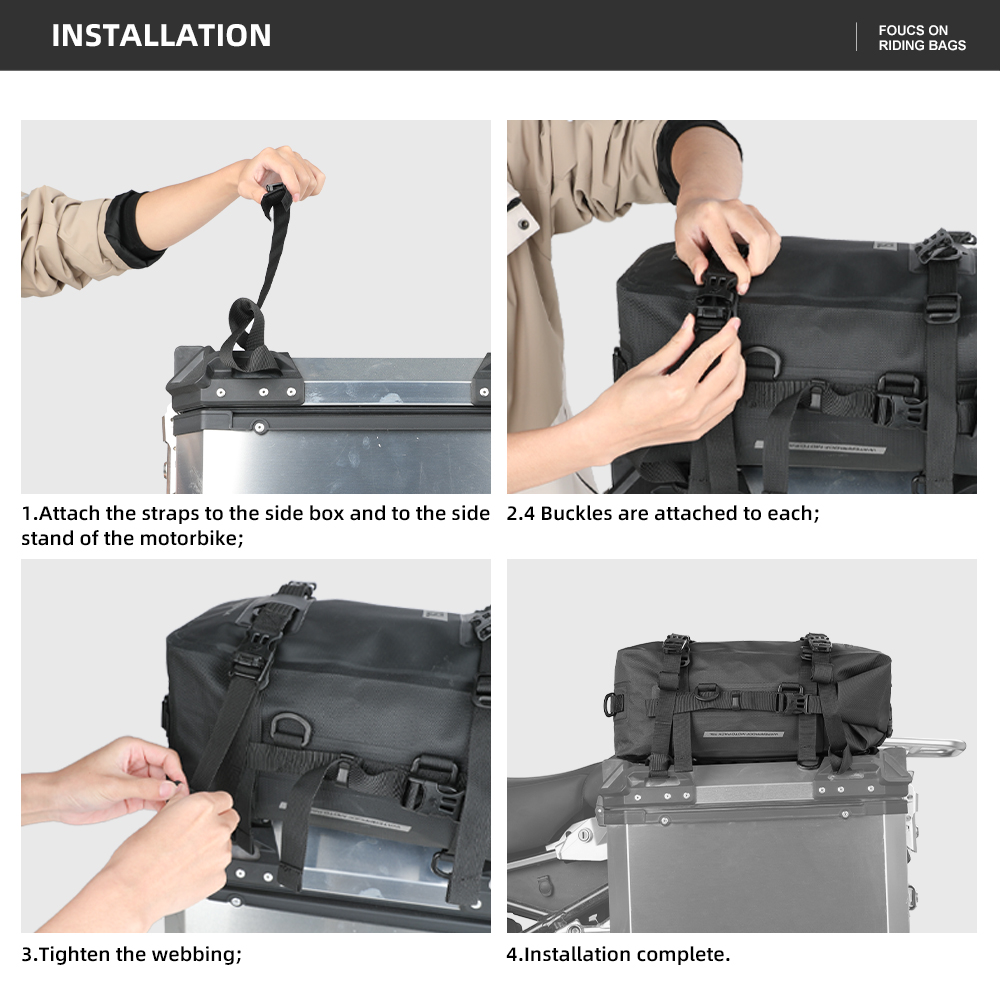 Rhinowalk Motorcycle Box Top P - مراجعة Panniers Waterproof Rear وسعره