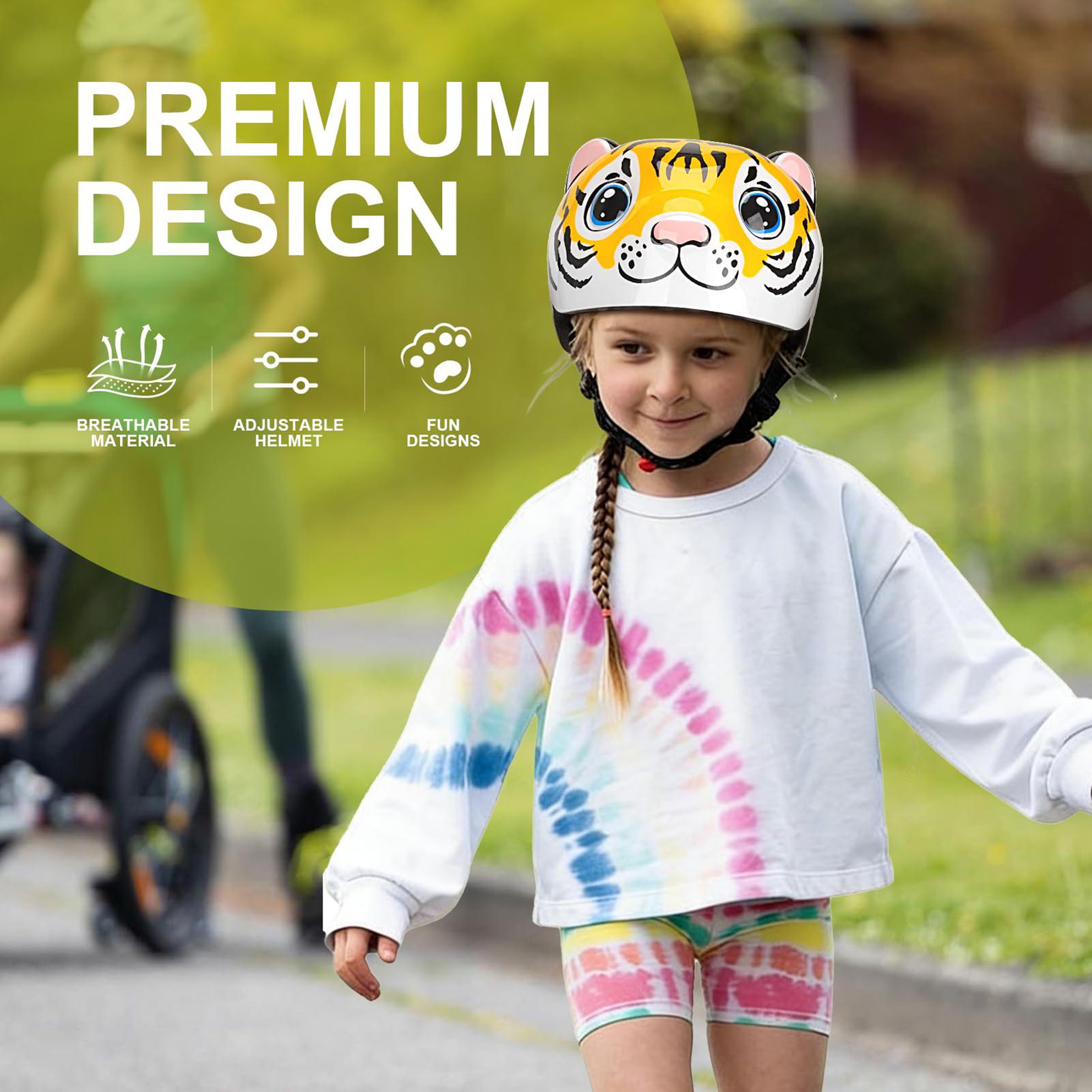 Kids Helmet Tiger Pattern Adju - مراجعة Cycling Commute Gear وسعره