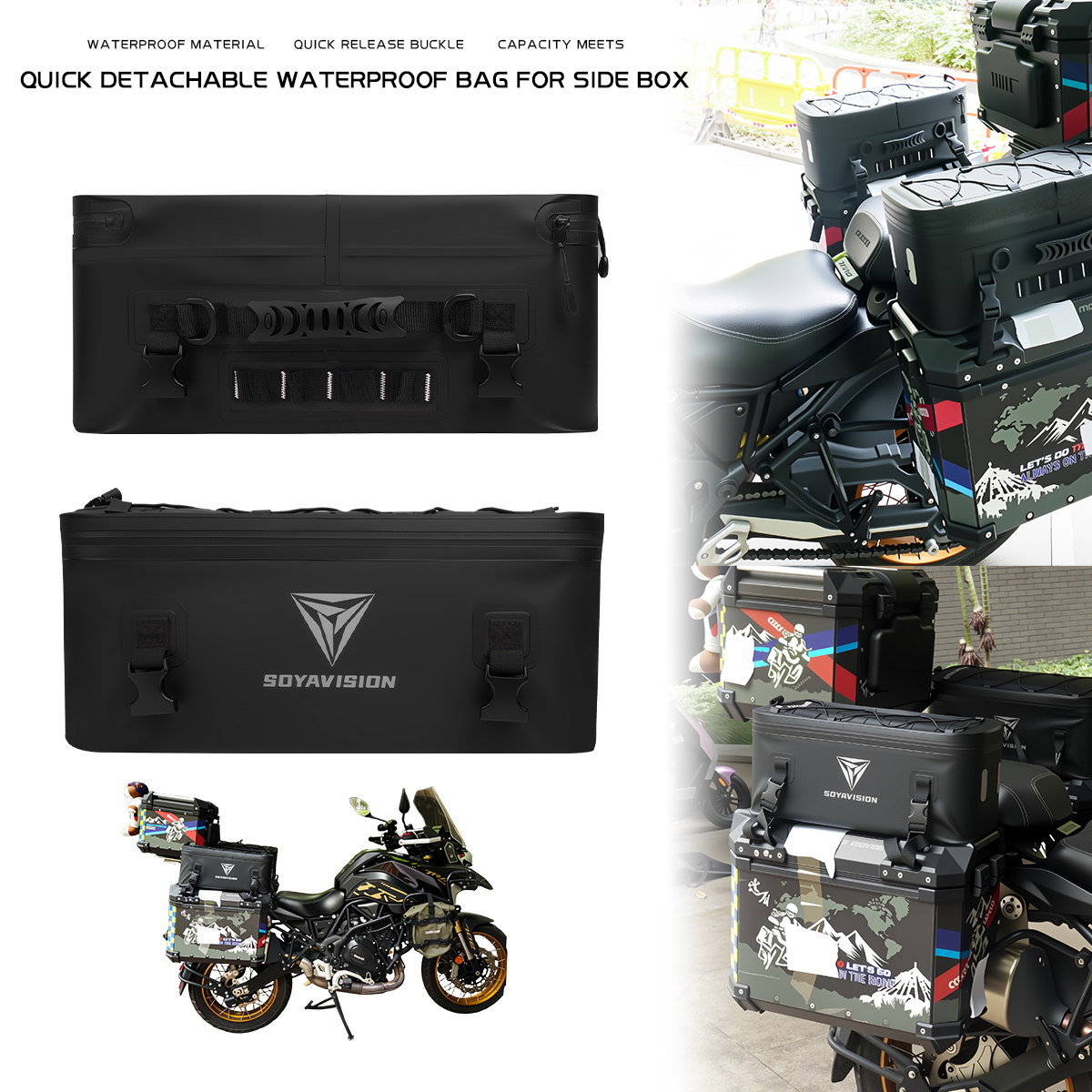 Motorcycle Case Box Bag Waterp - مراجعة Panniers Waterproof Rear وسعره