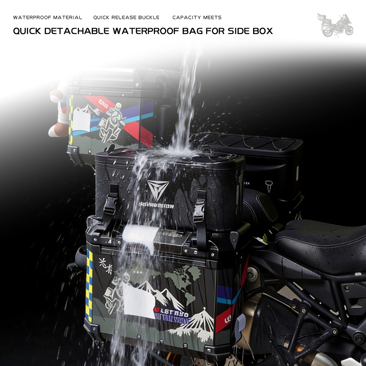 Motorcycle Case Box Bag Waterp - مراجعة Panniers Waterproof Rear وسعره