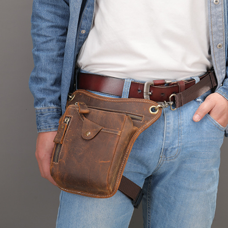 Vintage Pu Leather Waist Pack  - مراجعة Cycling Commute Bag وسعره